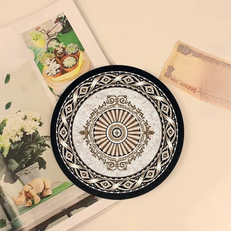 Placemat Bohemian Nordic Style Coaster Table Rubber Water Absorbent Non-Slip Insulation Bowl Plate Mat Heat Resistant_voghion.com