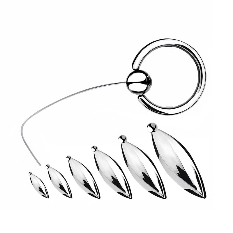 Vibromasseur urétral en acier inoxydable pour homme, accessoire de masturbation, 6 tailles_voghion.com