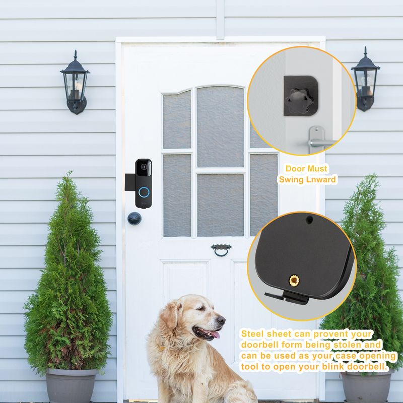 Home Furniture private model Blink doorbell bracket punch free anti theft fixed door clamp metal bracket_voghion.com