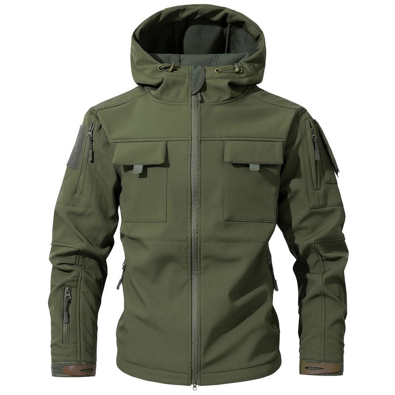 Men’s Softshell Jacket – Tactical Camo Windbreaker With Fleece Lining (S-3XL, 7 Colors)_voghion.com