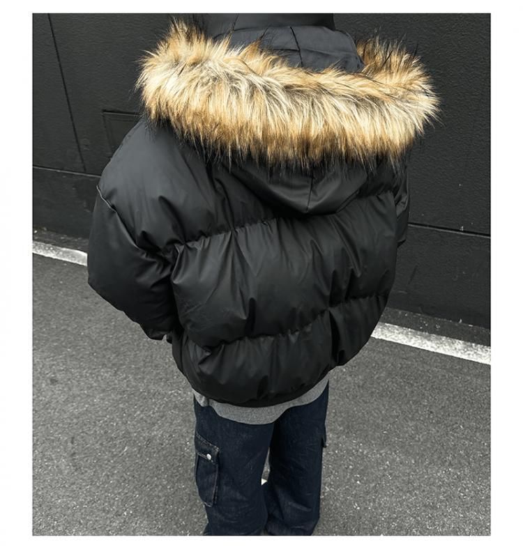 Giacca in pelle PU con collo di pelliccia staccabile di alta qualità da uomo - Cappotto con cappuccio pronto per l'inverno_voghion.com