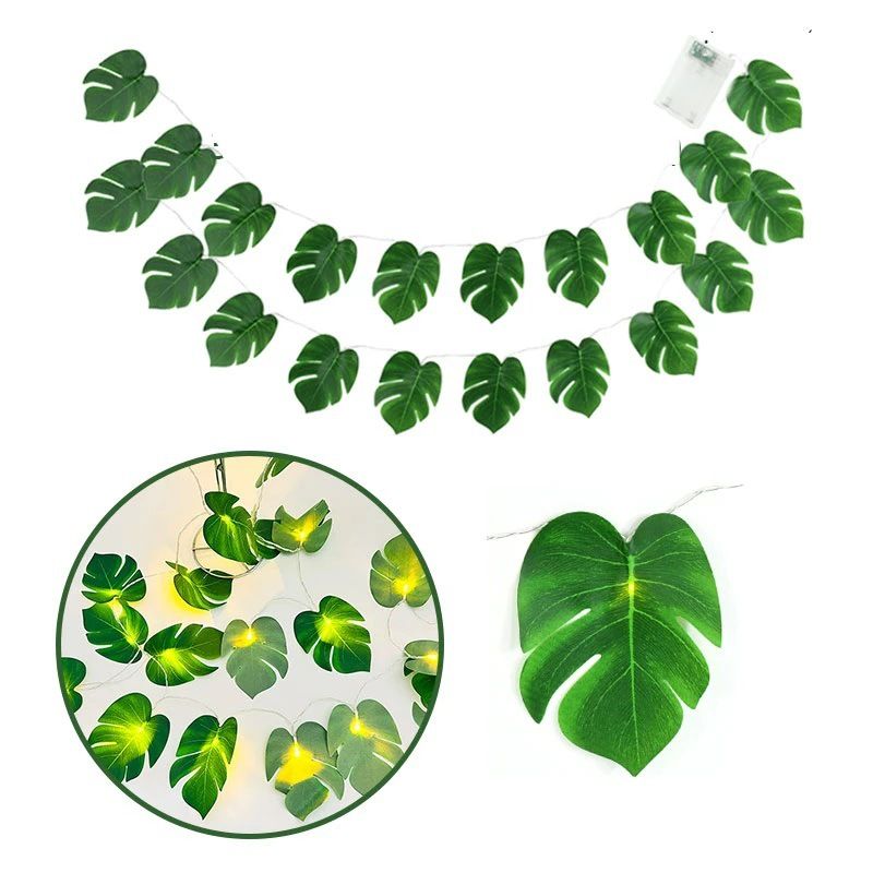 Grüne Pflanze Schildkröte Blatt Licht String Großhandel Camping Atmosphäre Dekoration LED Farbe Licht String Großhandel String Licht_voghion.com
