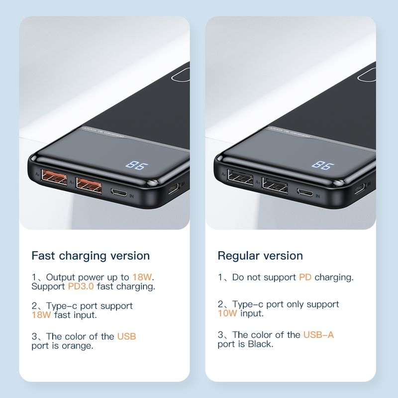 10000mAh Portable Power Bank Charging PowerBank 10000 MAh USB External Battery Charger For IPhone 15 14_voghion.com
