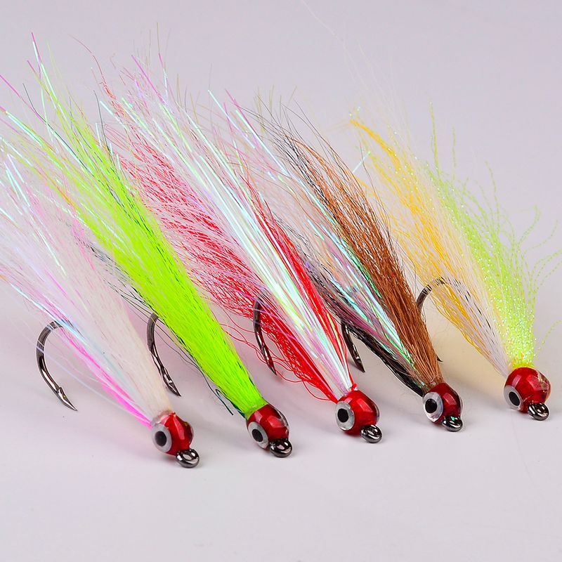 Bionic Lure Anchor Feather Hair Tying Single Barbed Fish Hook Gear Accessoires Vissen_voghion.com