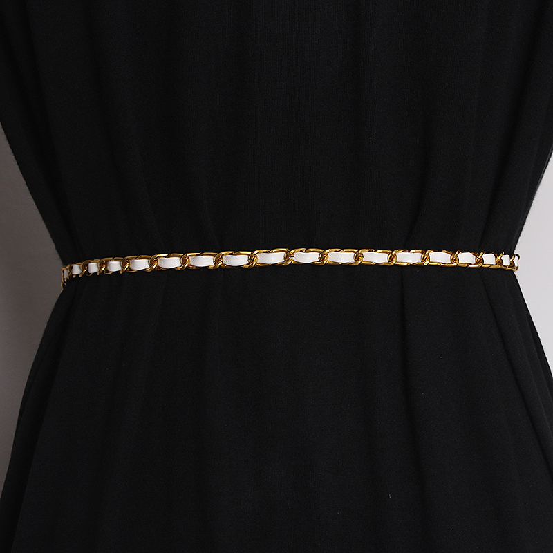Xiaoxiangfeng chain waist chain new trendy women's belt versatile retro small gold ball adjustable dress with small chain_voghion.com
