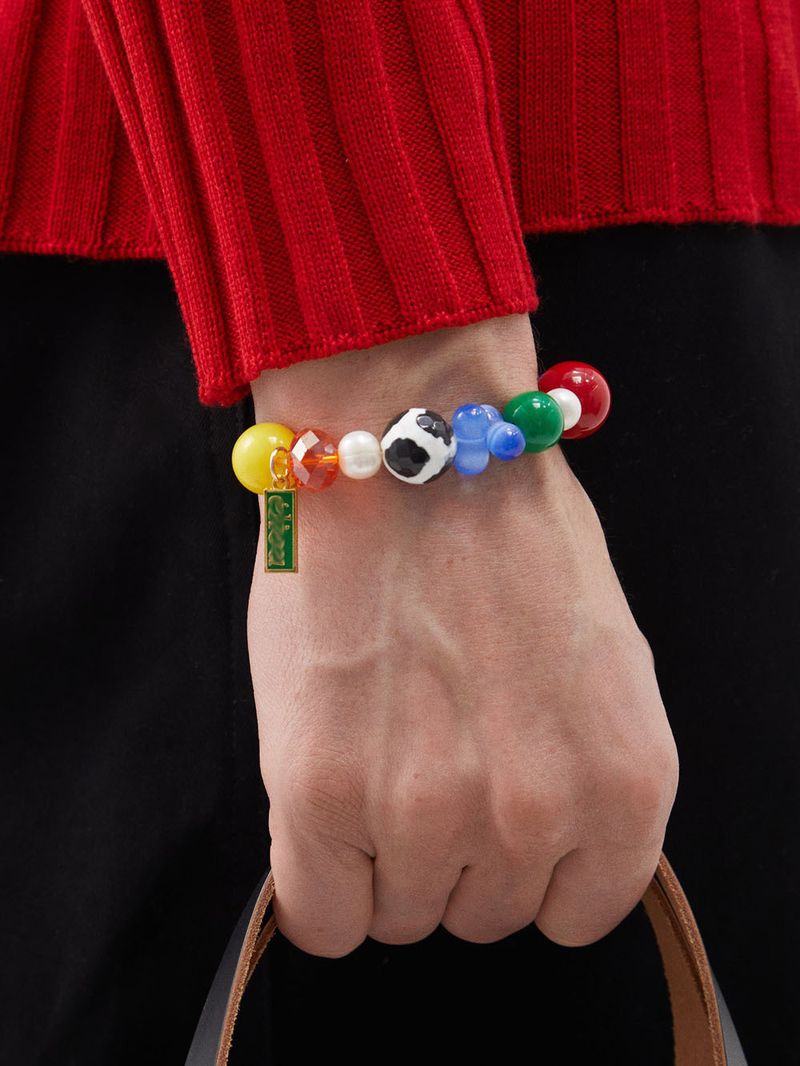 E-home's New Natural Pearl Mixed With Rainbow Necklace, Fashionable Collision Sweater, Collarbone Chain, CHOKER_voghion.com