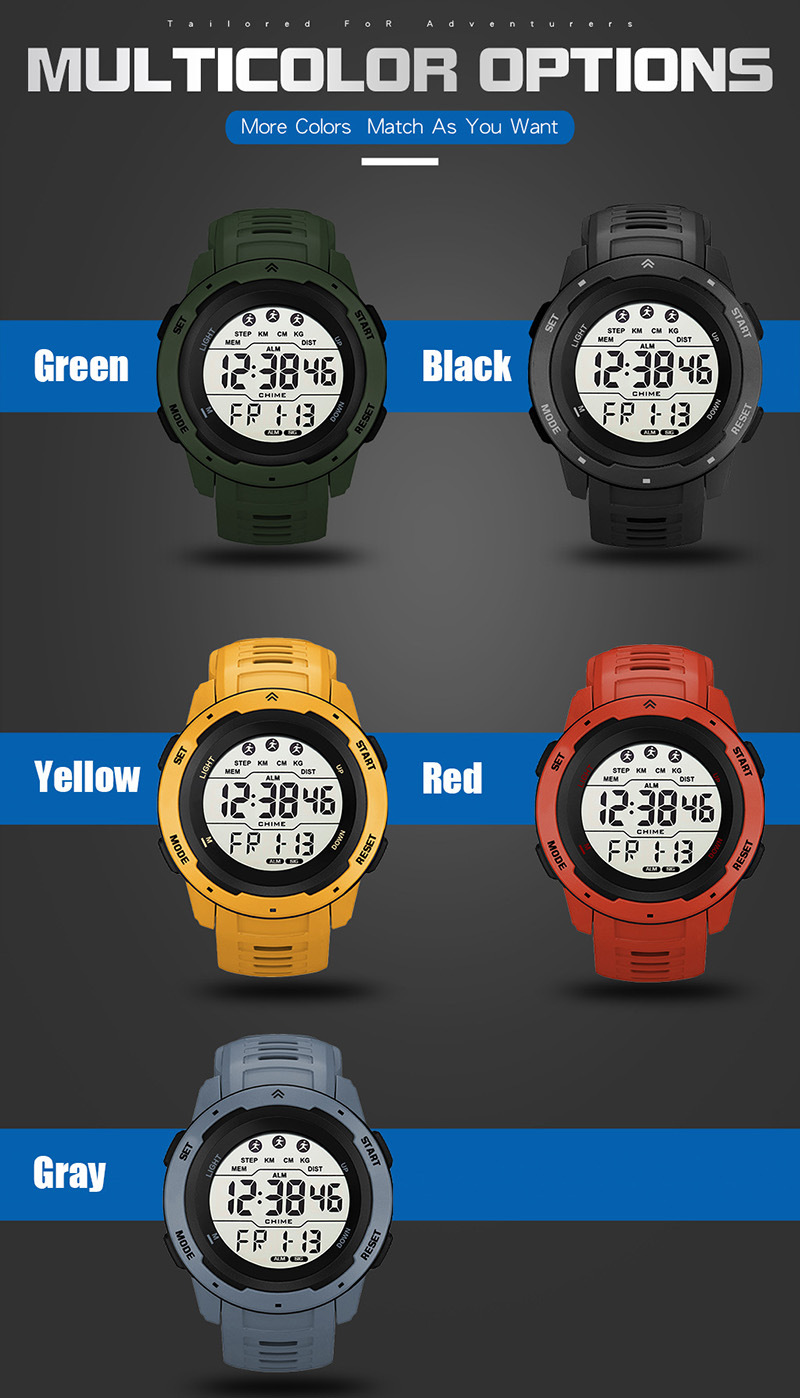 New Trendy Large Screen LED Display Digital Time Electronic Silicone Watch_voghion.com