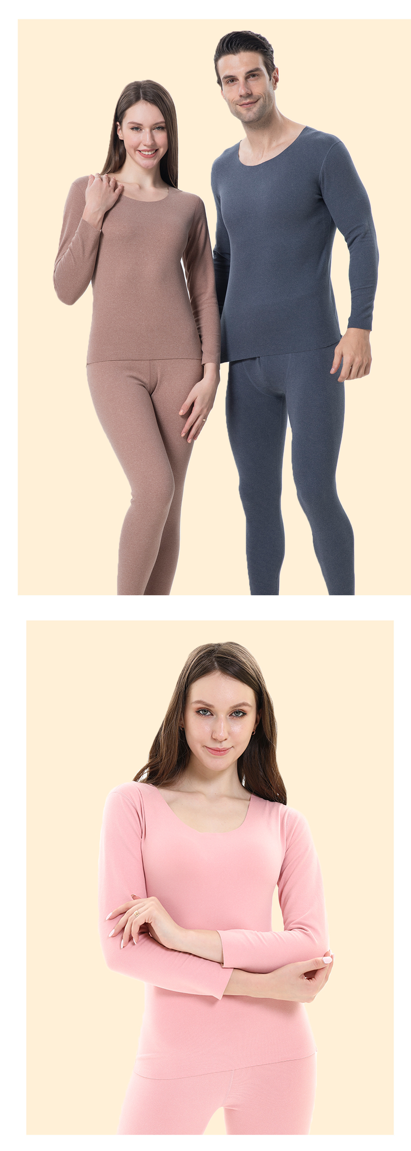 AB kationische thermisch ondergoedset voor dames plus fluwelen naadloze thermische kleding voor heren en dames met lange onderbroek_voghion.com