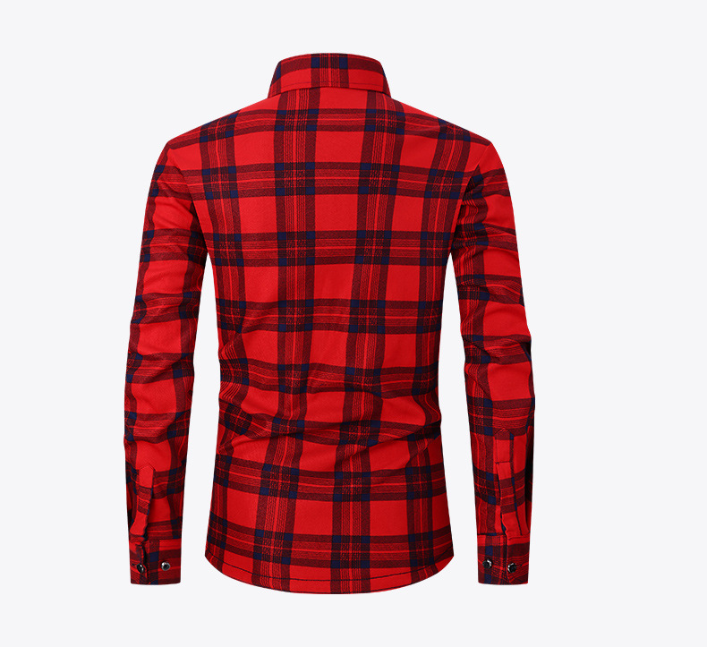 Camicia in flanella da uomo – Calda e accogliente camicia scozzese a maniche lunghe (11 colori) – Casual invernale foderata in pile (dalla S alla XXXL)_voghion.com