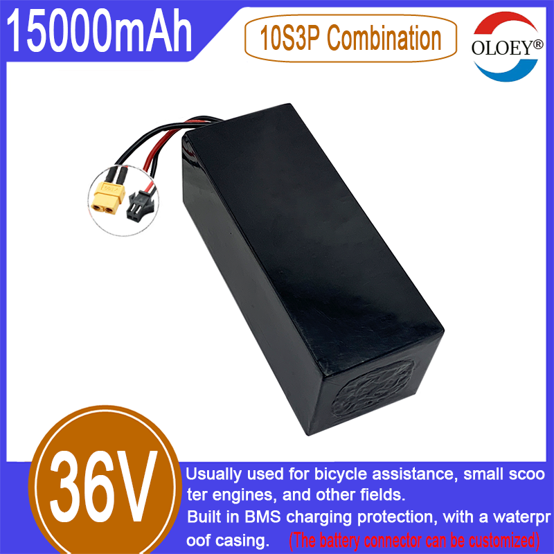 36V lithium-ion battery pack, 10S3P combination, 15000mAh, built-in BMS charging protection, explosion-proof, waterproof_voghion.com