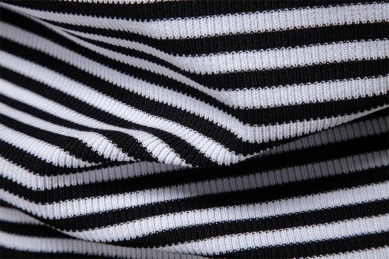 Polo da uomo estivo a maniche corte in maglia con colletto a gabbiano a righe, in lana intrecciata, alla moda, casual, tendenza, top da uomo_voghion.com