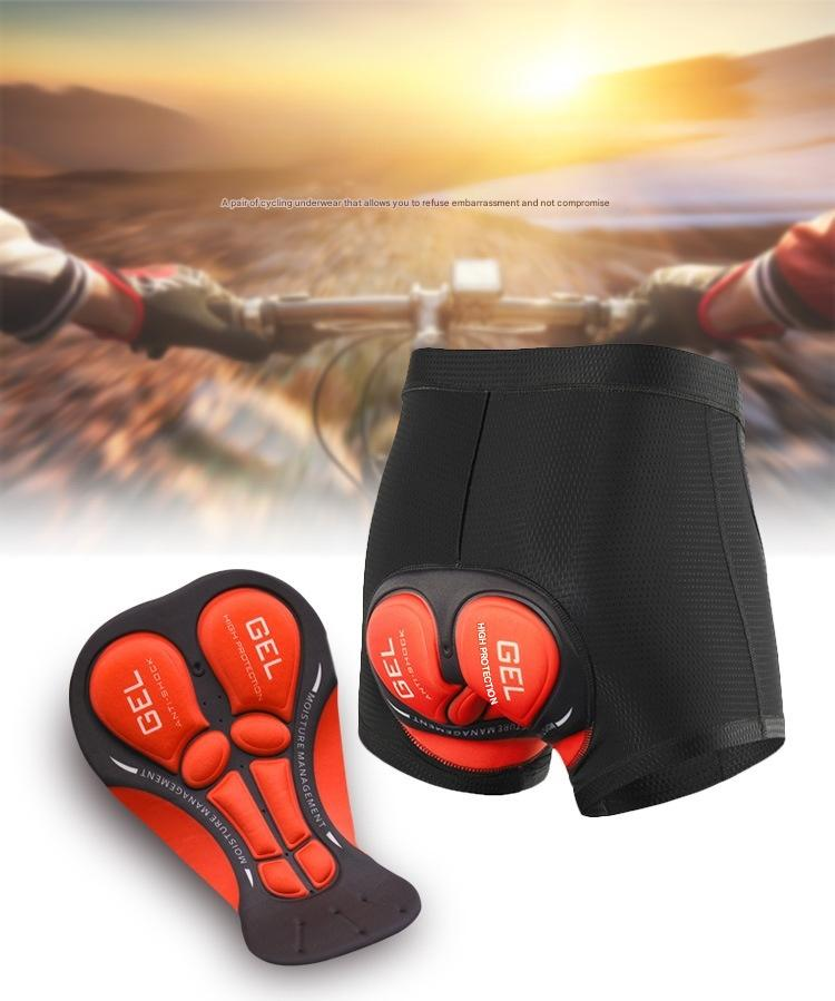 Pantaloncini da ciclista da uomo NOKO-ARSUXEO traspiranti ad asciugatura rapida con imbottitura in silicone spessa stampata_voghion.com