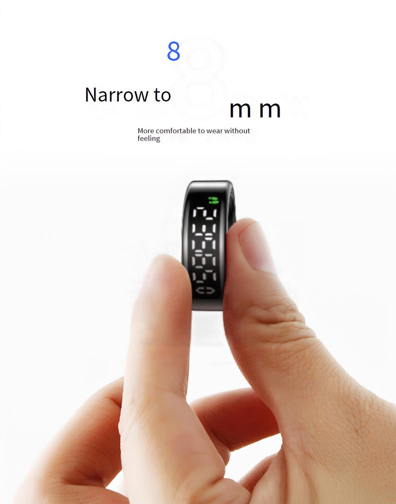 Rings SY01 Smart Ring With Display Screen, Touch Charging Stand, Page Flipping, Photo Taking, Smart Ring, Heart Rate, Blood Oxygen, Sleep_voghion.com