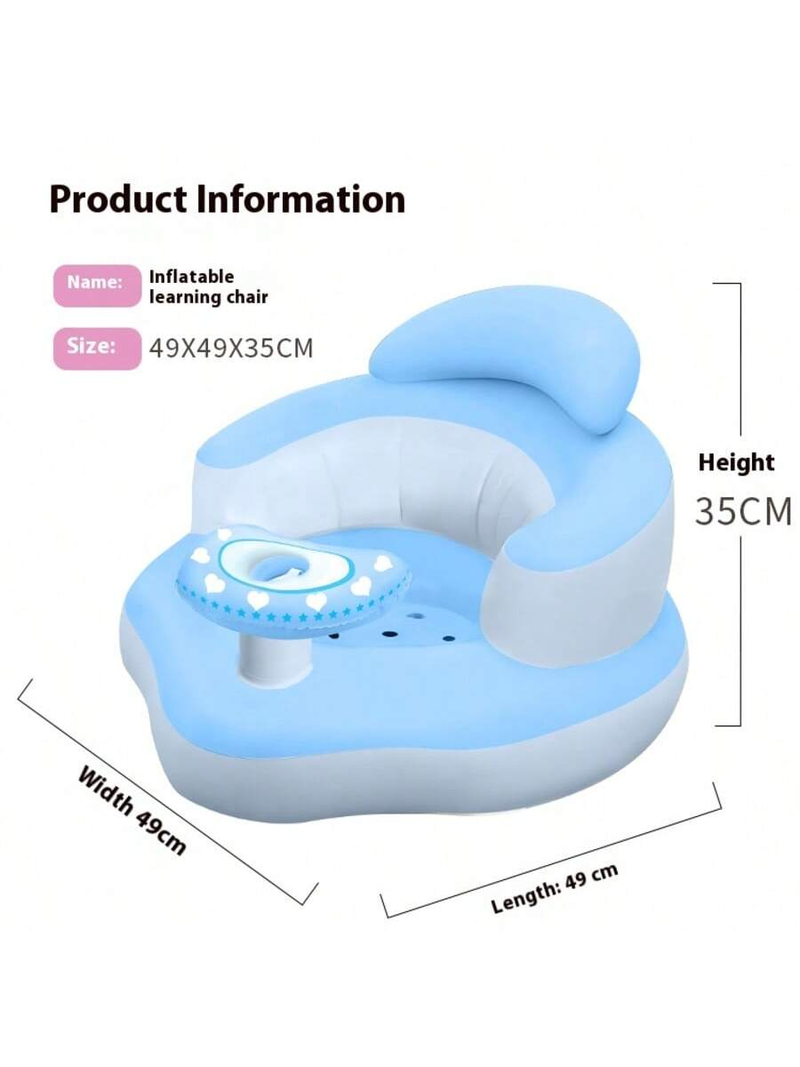 1 seggiolino gonfiabile per neonati e bambini, divano gonfiabile per neonati, sgabello pieghevole con pompa gonfiabile integrata, sgabello per doccia e bagno_voghion.com