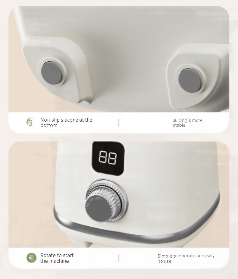 Portable Juicer Blender For Fruits & Smoothies, 600mL High-Speed USB Rechargeable With 5 Blades, BPA-Free Glass Cup, Ideal For Home_voghion.com