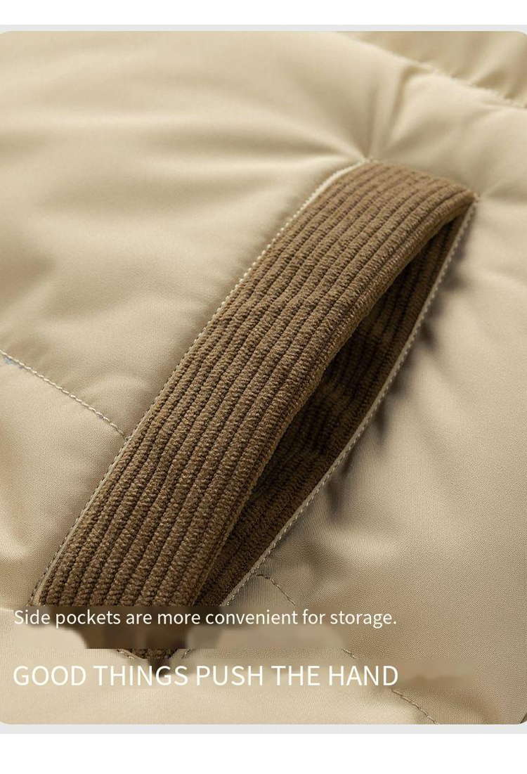 Modische, lässige Daunenjacke mit Kapuze für warme, winddichte und kältebeständige Baumwollkleidung_voghion.com