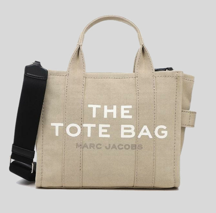 Marc Jacobs Tote The Mini Beige Blanco Logobeige Cotton M0016493 260_voghion.com