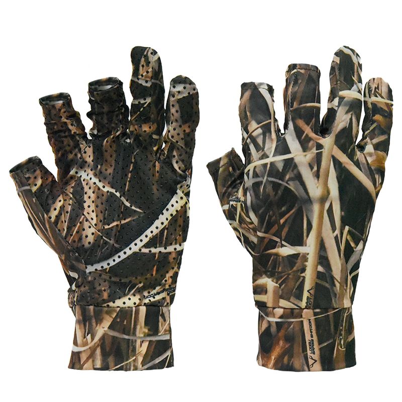 LOOGU Camouflage Hunting Gloves - Lightweight, Breathable & Non-Slip For Hunting, Fishing, Birdwatching & Photography (Tree Bark, Grass)_voghion.com
