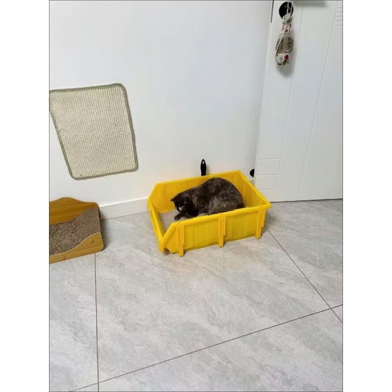 Caja de arena semicerrada, tipo abierto, inodoro extragrande, antisalpicaduras y a prueba de olores, suministros para gatos_voghion.com