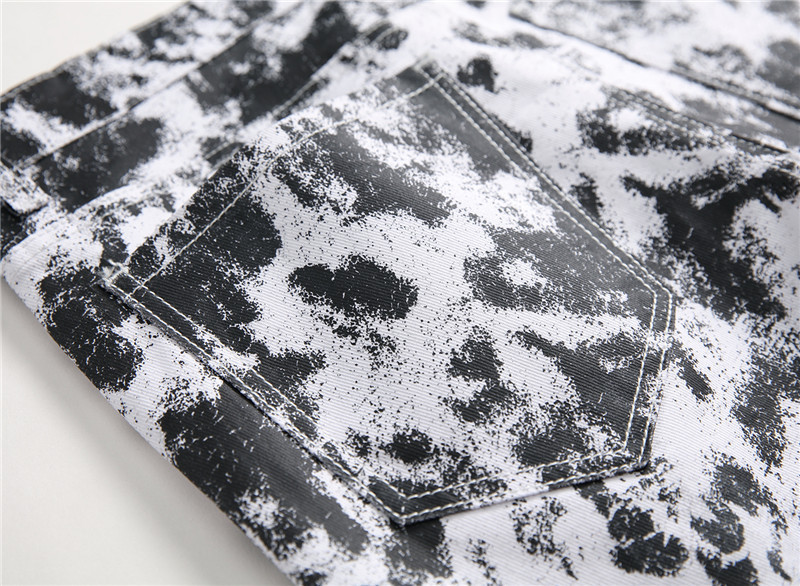 Parrucchiere autunno uomo # 039; pantaloni a fiori slim pantaloni alla moda da uomo # 039; piedi da discoteca pantaloni da uomo marea pantaloni bianchi stampati maculati._voghion.com