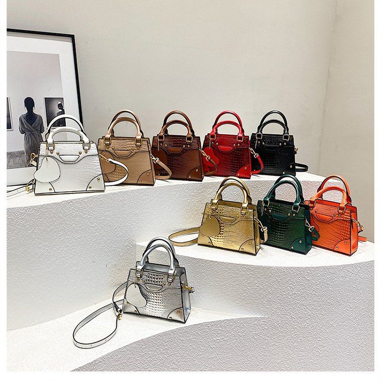 Single shoulder lizard patterned small square autumn and winter new crossbody bag women's high-end handbag_voghion.com