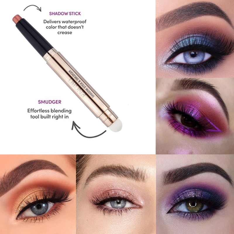 Neuer monochromer Lidschattenstift mit Doppelkopf, perlmuttfarbener Lidschatten aus schlafender Seidenraupe, hohe Helligkeit, verwischt nicht und ist wunderschön_voghion.com