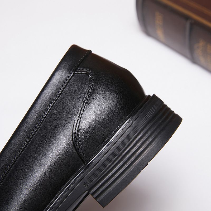 2025 Autumn And Winter Men's Genuine Slip-On Business Casual Leather Low Heel Comfortable Professional Work Shoes_voghion.com