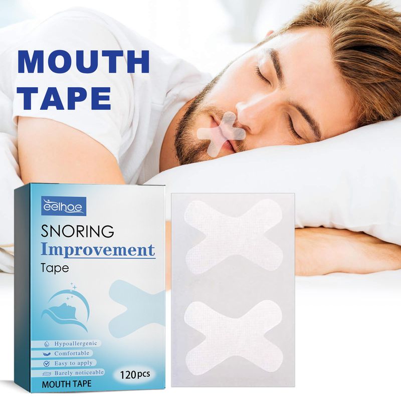 Nastro antirussamento, sigillatura del sonno, antirussamento, respirazione con apertura della bocca, cura del sonno, nastro per respirazione chiusa_voghion.com