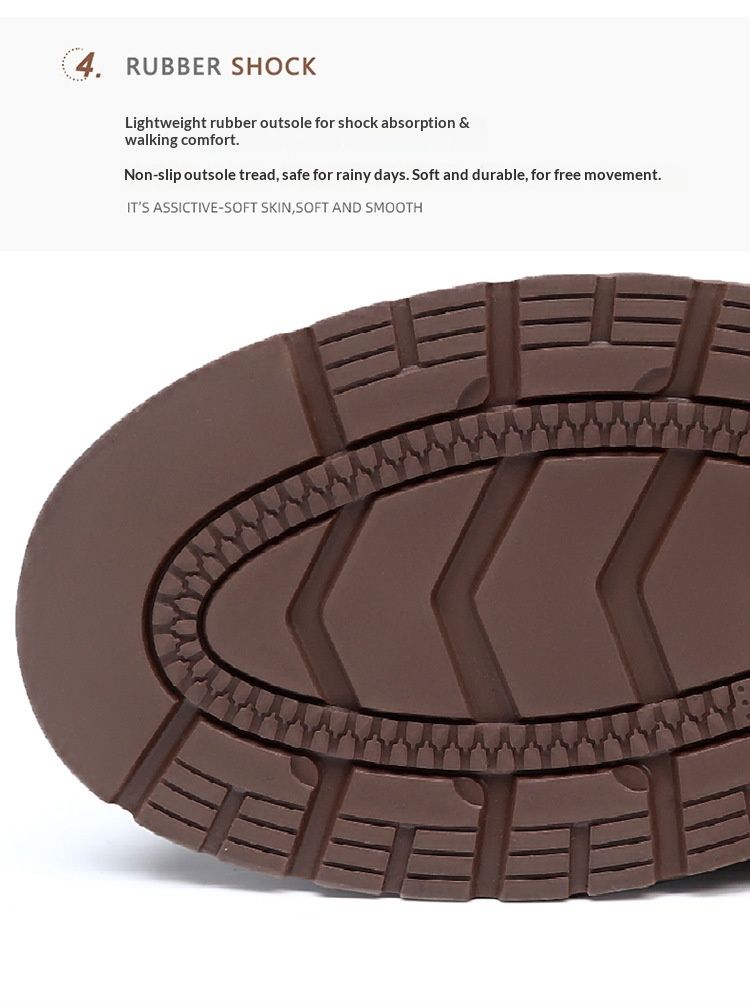 Voyage Spring Derby da uomo, stivali bassi Martin, stile britannico, punta arrotondata, scarpe da lavoro nere con suola spessa, casual in pelle_voghion.com