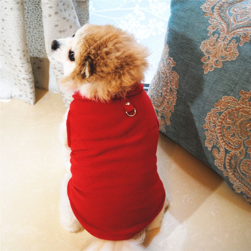 Abbigliamento per animali domestici diretto dalla fabbrica, per cani, autunno e inverno, in pile polare, fibbia di trazione, 27 colori brevettati, saranno oggetto di indagine_voghion.com