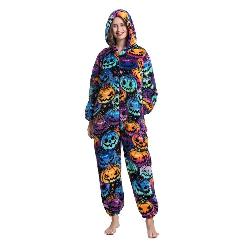 Cartoon Tier Pyjamas Niedlich Verdickt Unisex Paar Neue Flanell Homewear Einhorn Erwachsene Onesie_voghion.com