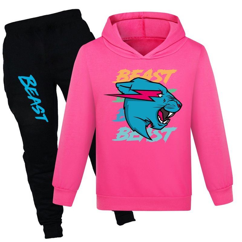 Boys And Girls Spring & Fall Sweatshirt + Pants Set 2775_voghion.com