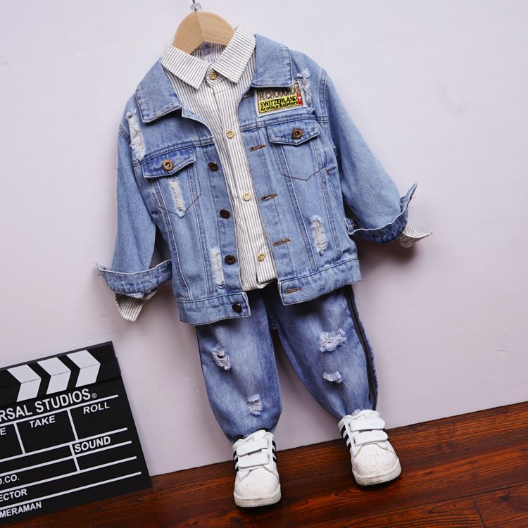 Kid's Clothing 2024 spring and autumn new boy's denim jacket_voghion.com