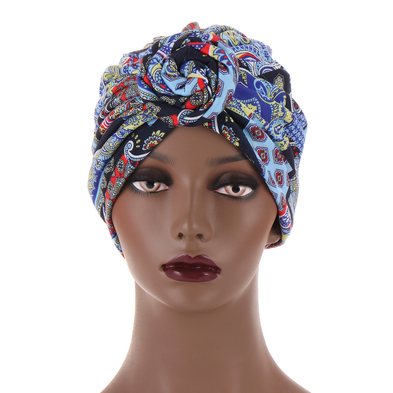 Snail Flower Spiral Turban Hat Multicolor Baotou Small Hat Fashion Bottoming Turban Hat_voghion.com