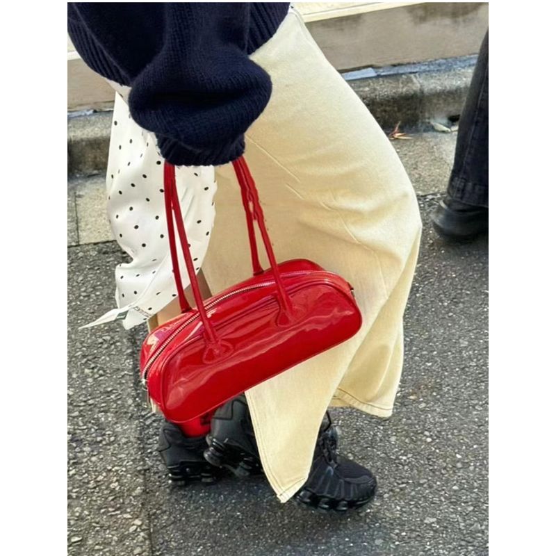 single Shoulder Satchel Zipper Underarm Bag 2025 Fall And Winter New Stylish_voghion.com