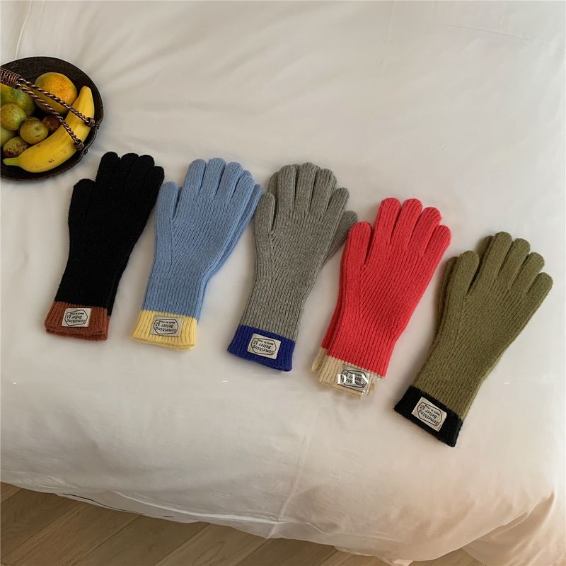 2023 neue koreanische Art gestrickte fingerlose Winterhandschuhe für Frauen Warm Radfahren Kälteschutz Lange Touchscreen Handyhandschuhe_voghion.com