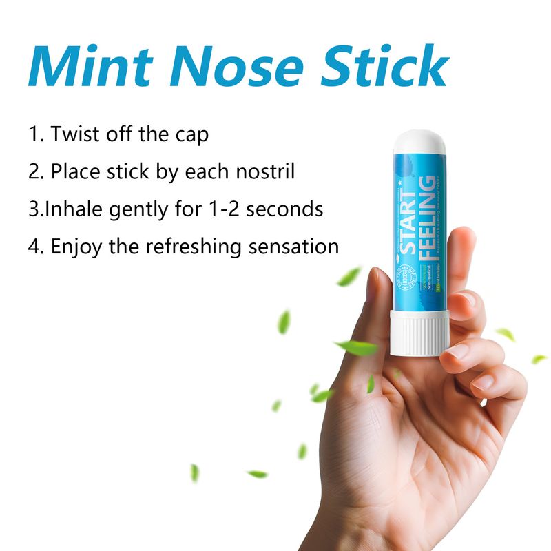 START FEEING Essential Oil Nasal Relief Refreshing Natural Plant Extract 4in1_voghion.com