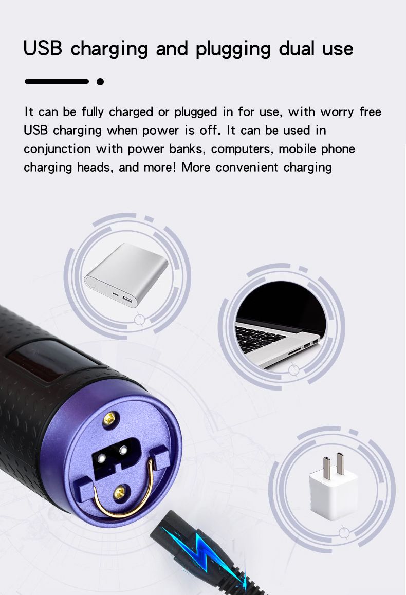 električni aparat za šišanje digitalni zaslon high-power aparat za šišanje brijač uljana glava carving električni aparat za šišanje_voghion.com