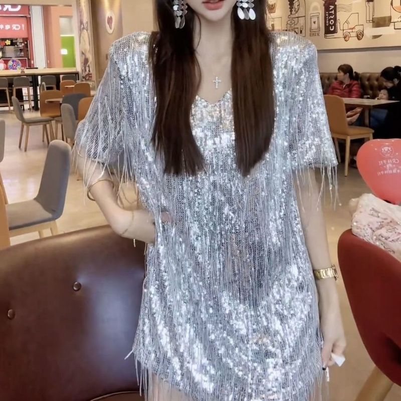 Internet Celebrity Style T-Shirt For Women, Spring 2025 New High-End Tassel Design Short Sleeve Fashionable Versatile_voghion.com