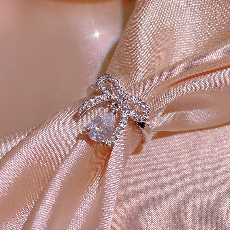 High-End Elegant Butterfly Three-Piece Set Personality Tassel Index Finger Ins Fashion Ring_voghion.com
