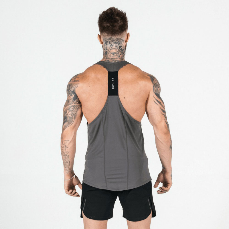 Muscle Fitness Male Brother Sommer Sport Freizeit Elastisch Quick Dry Blank Light Plate No Splice Tank Top_voghion.com