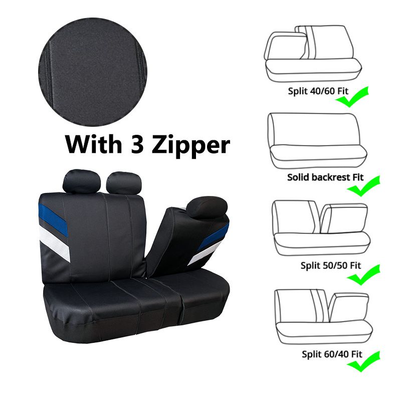 Neu Spleißen farbe blau weiß sandwich Schwarz PVC auto sitz abdeckung explosion_voghion.com