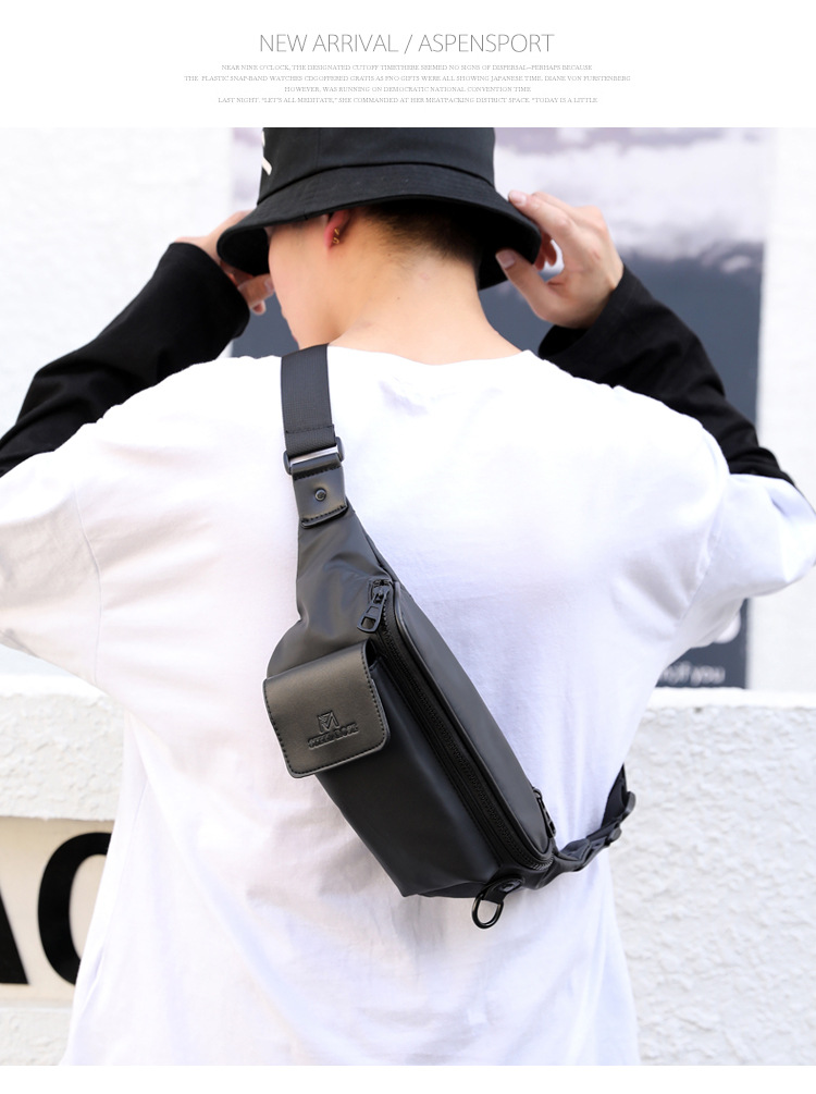 Nuovo marsupio da uomo tendenza moda borsa a tracolla multifunzionale borsa da petto casual di grande capacità borsa per cellulare da corsa all'aperto_voghion.com
