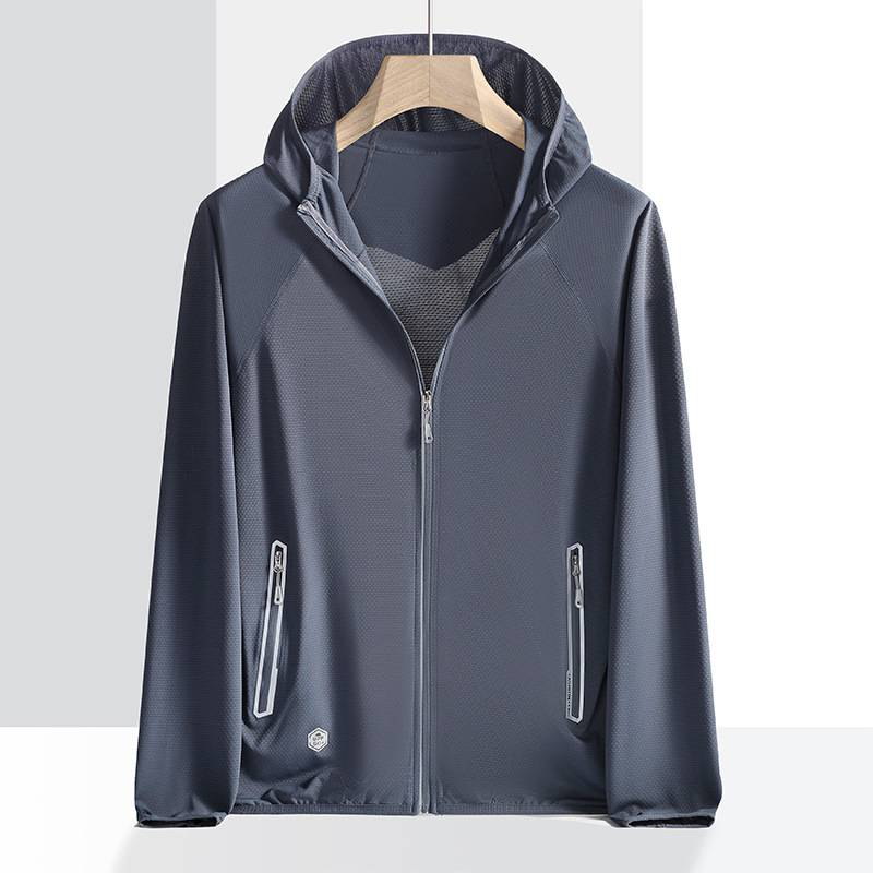 Men's Clothing Plus Size Sun Protection Clothing Ice Silk Sun Protection Clothing Jacket Outdoor Quick Drying Ultra Thin Breathable Skin_voghion.com