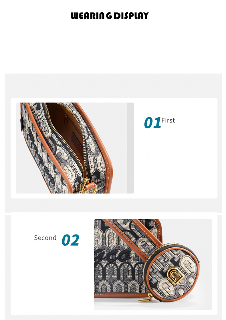 G-Pattern Jacquard Camera Bag - Vintage Style Crossbody Bag For DSLR/Smartphone (Adjustable Strap)_voghion.com