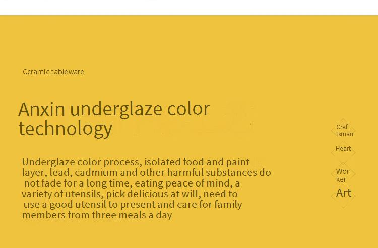 Bohemian Underglaze Ceramic Dinnerware Set - Hand-Painted Bowls & Plates For Rice Noodles & Fish Serving_voghion.com