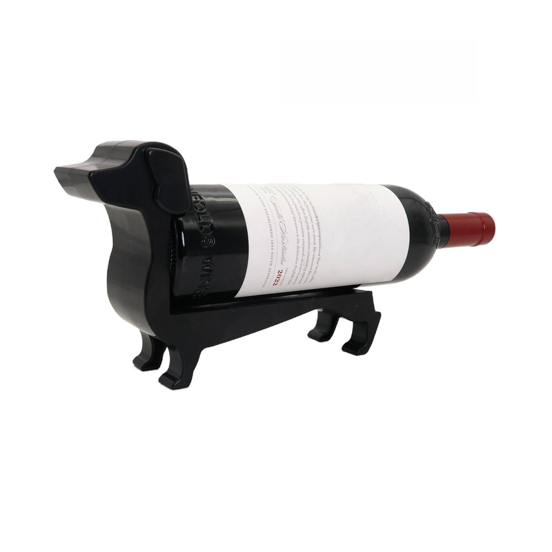 Suporte para garrafas de vinho Dachshund - Suporte para garrafas em formato de cachorro engraçado para decoração de cozinha e bar - Presente exclusivo para amantes de vinho_voghion.com