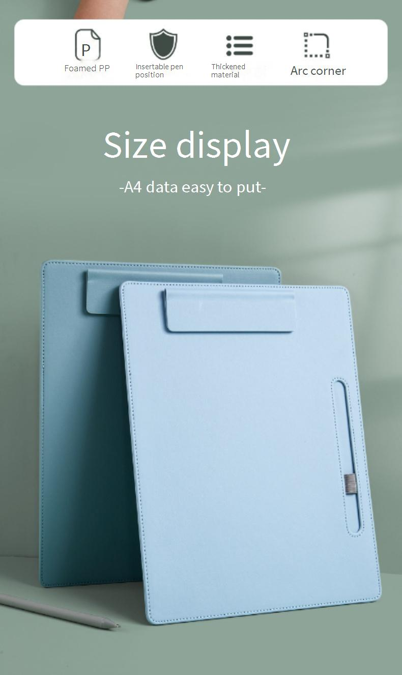 Tableau d'écriture professionnel A4 avec porte-stylo – Idéal pour les étudiants, le bureau et les réunions d'affaires – Option de logo personnalisable_voghion.com