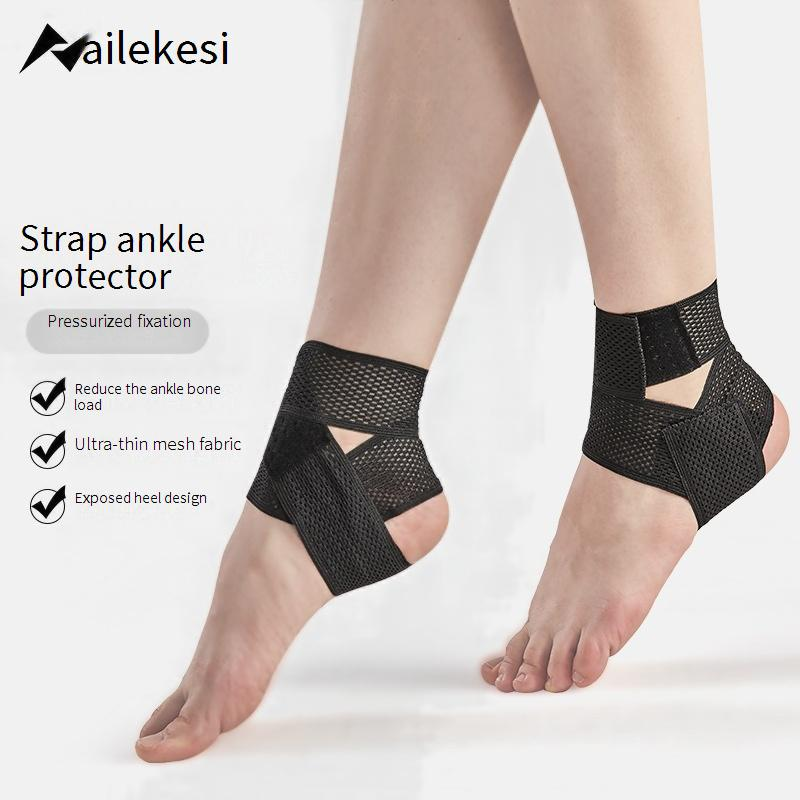 Tutore per caviglia in nylon - Fascia di compressione regolabile per il recupero da distorsioni, protezione da infortuni sportivi - Ultra sottile e traspirante per uomini e donne_voghion.com