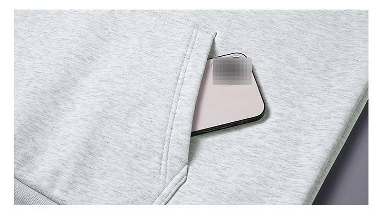 Men's Color-Block Fleece Hoodie – Raglan Sleeve Pullover With Contrast Panels, Streetwear Essential (Light Grey/Khaki/Beige)_voghion.com